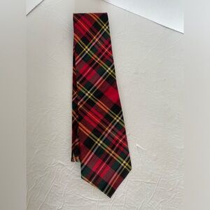 Rooster  red Plaid tie NWT